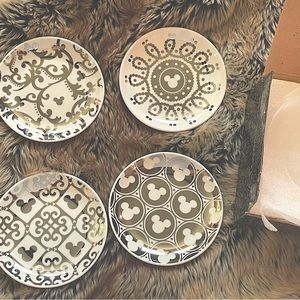 Set of 4 Disney Parks Dessert Appetizer Plate